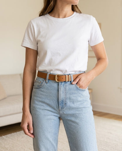 The Everyday Gold Buckle Belt